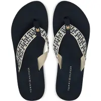 Tommy Hilfiger TH Monogram Webbing Strap Flip Flops