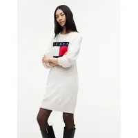 Tommy Hilfiger Tommy Jeans Oversized Mini Jumper Dress WiTH Wool