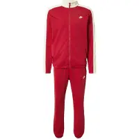 Nike Träningsoverall Club - Röd/Ljus Khaki/Vit, storlek Medium
