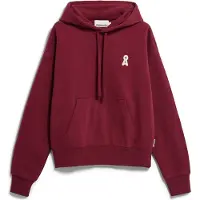 Armedangels Sweatshirt 'ICONIC ŠFRANCISARAA' mörkröd / vit