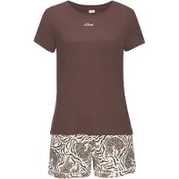 s.Oliver Pyjamas ljusbeige / brun