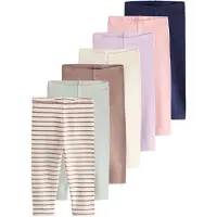 Next Leggings kräm / marinblå / brokad / mint / syrén / rosa