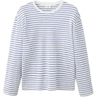 Mango T-shirt 'Puller' blå / vit