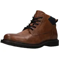 Bugatti Boots med snörning konjak / mörkgrå / svart