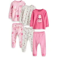 Next Pyjamas rosa / ljusrosa / off-white