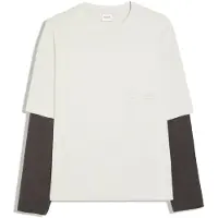 Bershka T-shirt ecru / antracit
