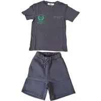 DFND London T-shirt & Shorts Set för pojkar (Grått)