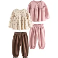 Next Pyjamas beige / mörkbrun / rosé