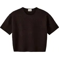Sofie Schnoor T-shirt - Stickad - Dark Brown - - 12 år (152) - T-shirt