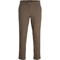 Jack & Jones Jack And Jones Connor-chino i slim fit för män, med upprullbara ben (Falk)