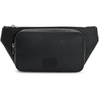 HUGO Belt bag in faux leather with debossed logo patch
