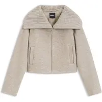 BOSS Zip-front jacket in virgin wool