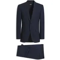 BOSS Two-piece regular-fit suit in stretch virgin wool