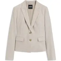 BOSS Slim-fit blazer in melange flannel