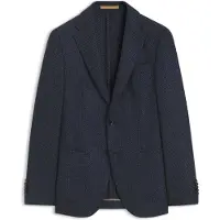 BOSS Slim-fit jacket in patterned virgin wool