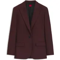 HUGO Modern-fit blazer with peak lapels