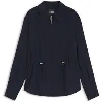 BOSS Crease-resistant jacket with adjustable drawstring waist
