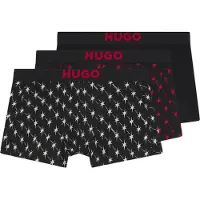HUGO Boxershorts eldröd / svart / vit