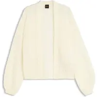 BOSS Relaxed-fit cardigan with open-knit structure