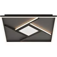 Brilliant LED taklampa Hardy, Svart, Vardagsrum / matsal, Textil / tyger / siden, Modern, LED-taklampa