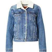 Levi's för kvinnor. 36136-0140 Jacka Original Sherpa Trucker blå (M), Casual, Bomull