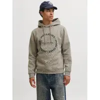 Jack & Jones Sweatshirt 'JJBenson' taupe / mörkgrön