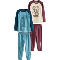 Next Pyjamas ljusbeige / himmelsblå / mörkblå / burgunder
