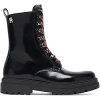Tommy Hilfiger Brushed Leopard Laces Cleat Lace Up Boots