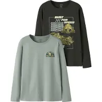 Name it T-shirt 'NKMVICTOR' ljusgul / antracit / pastellgrön / mörkgrön