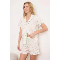 Trendyol Kort pyjamas gul / grön / röd / vit