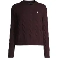 Ralph Lauren för kvinnor. 211A91216013 Lila tröja i ull och kashmir (XS), Casual, Lång ärm