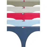 Tommy Hilfiger 5 Pack Heritage Logo Thongs