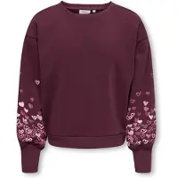 ONLY GIRLS Sweatshirt 'KOGBROOKE' magenta / gammalrosa / vinröd / vit
