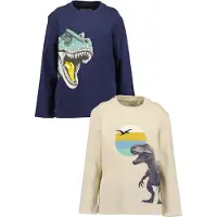 Blue Seven T-shirt ecru / marinblå / senap / grön