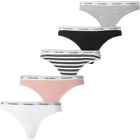 Calvin Klein Underwear String gråmelerad / rosa / svart / vit