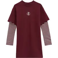 We fashion Klänning vinröd / vit