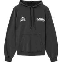 All Saints för män. M001NF Huvtröja Chromium svart (M), Casual, Bomull, Lång ärm