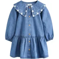 Next Klänning blå denim / vit