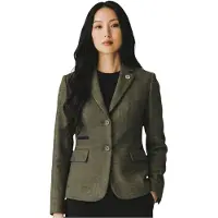 TruClothing Damer olivfärgad skräddarsydd tweedkavaj formell kavaj - TPSTZ-7