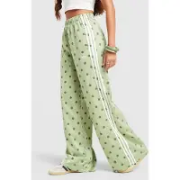 Adidas Originals Satin Polka Dots Wide Leg Byxor, storlek X-Small