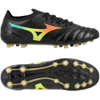 Mizuno Morelia Neo V Beta Made In Japan Ag Bright Black - Svart/orange - Konstgräs (Ag), storlek 40½