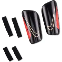 Nike Benskydd Mercurial Hard Shell Break Em' - Svart/Röd, storlek X-Small/130-140cm