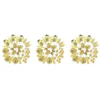 Typecat 72Pcs Artificial Leaves Gold Leaves Golden Tropical Plants Leaves for Wedding Home DIY Decorations Supplies