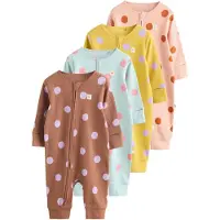 Next Pyjamas brun / gul / mint / gammalrosa
