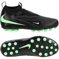 Nike Phantom 6 Academy High Cut Ag Shadow - Svart/illusion Green Barn - Konstgräs (Ag), storlek 32