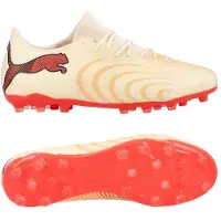 Puma Future 9 Match Fusion MG The Arrival - Sockerad mandel/White/Ultra röd/Svart - Multi Ground (MG), storlek 44