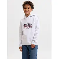 Jack & jones Junior Sweatshirt 'JJAERO' röd / svart / vitmelerad