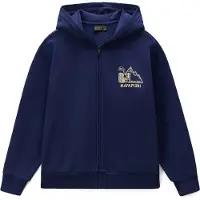 Napapijri Sweatjacka 'Acadia' kräm / marinblå
