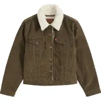 Levi's för kvinnor. 36136-0148 Original Sherpa Trucker-jacka brun (S), Casual, Bomull