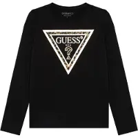 GUESS T-shirt cappuccino / mocka / svart / off-white